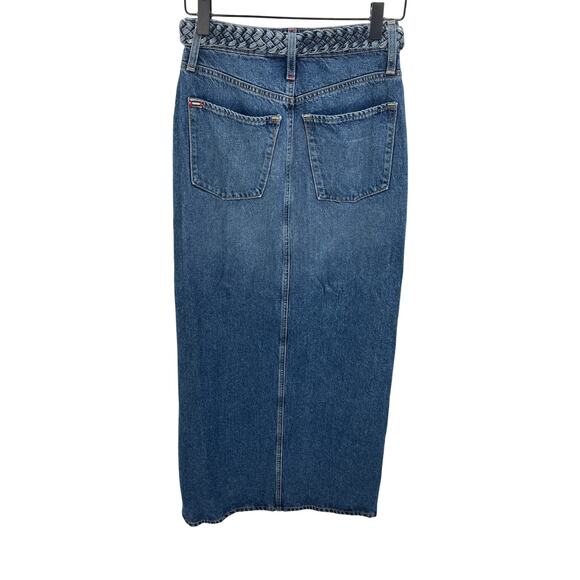 ALICE +‎ OLIVIA JEANS Rye Skirt Braided Denim Maxi Women's Size 24 Blue - Picture 3 of 9